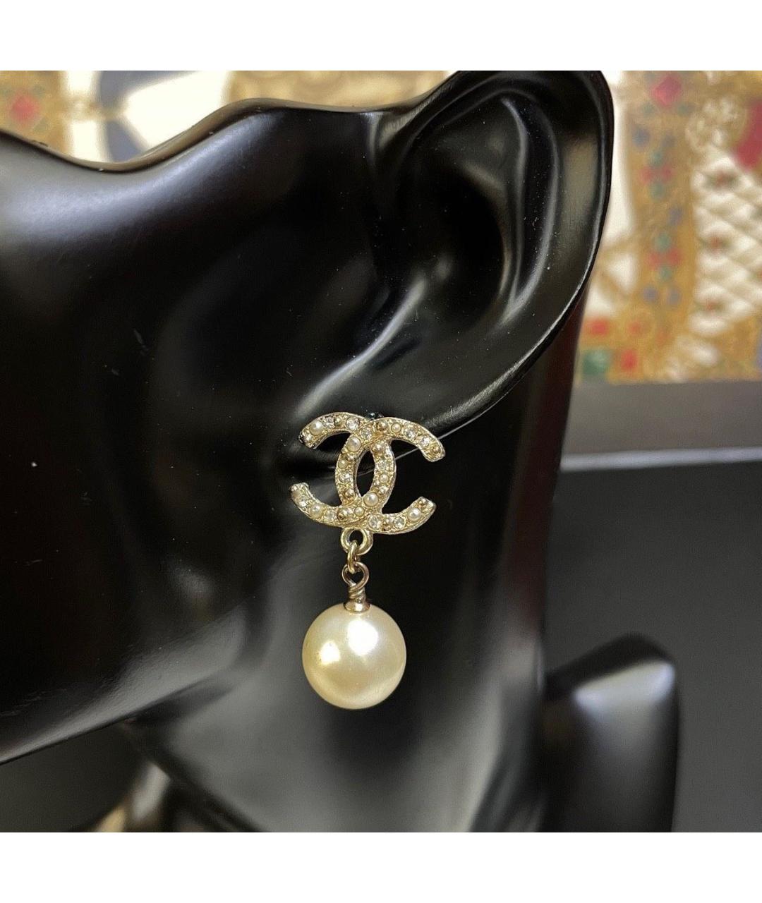 CHANEL Золотые серьги, фото 4