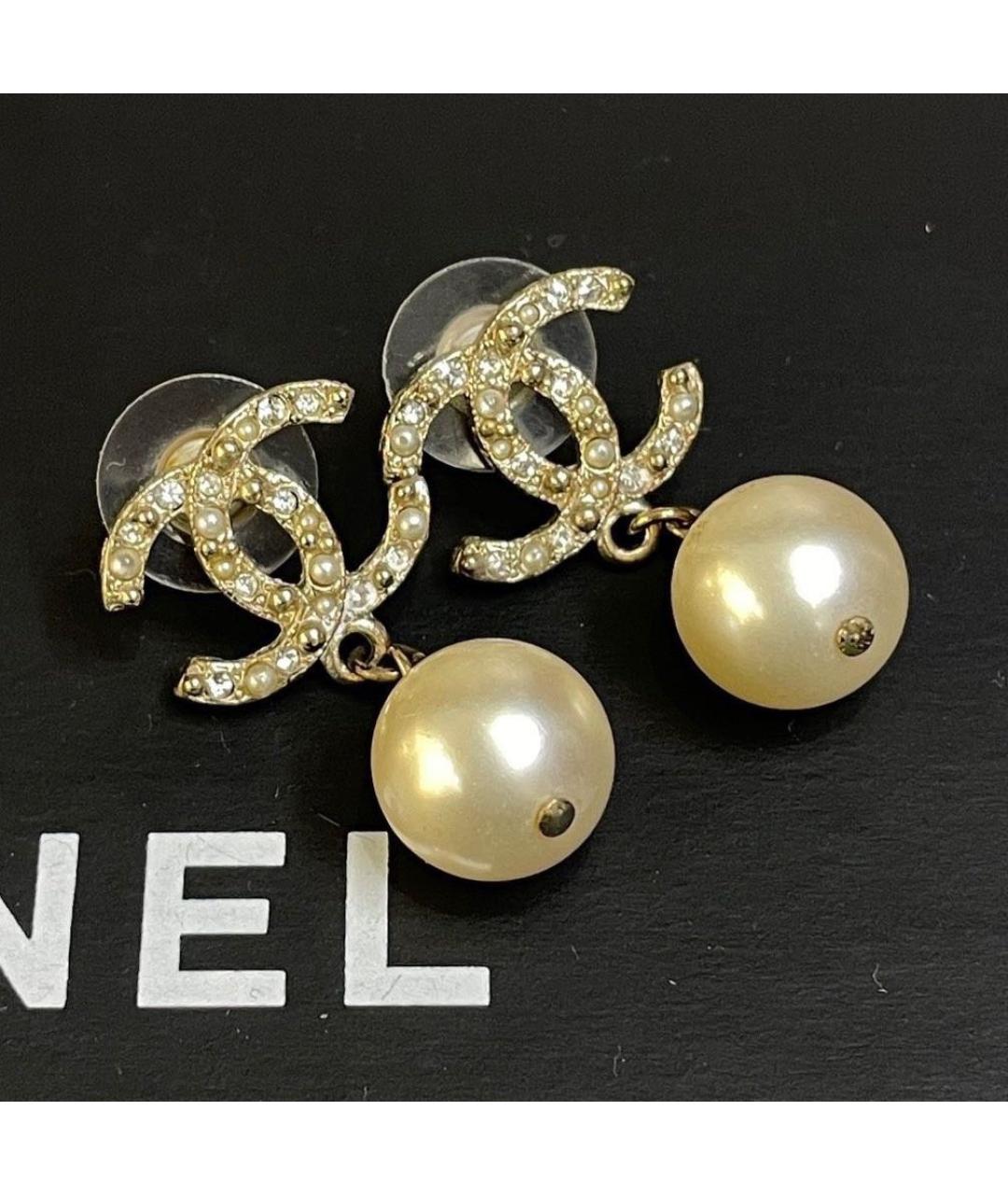 CHANEL Золотые серьги, фото 3