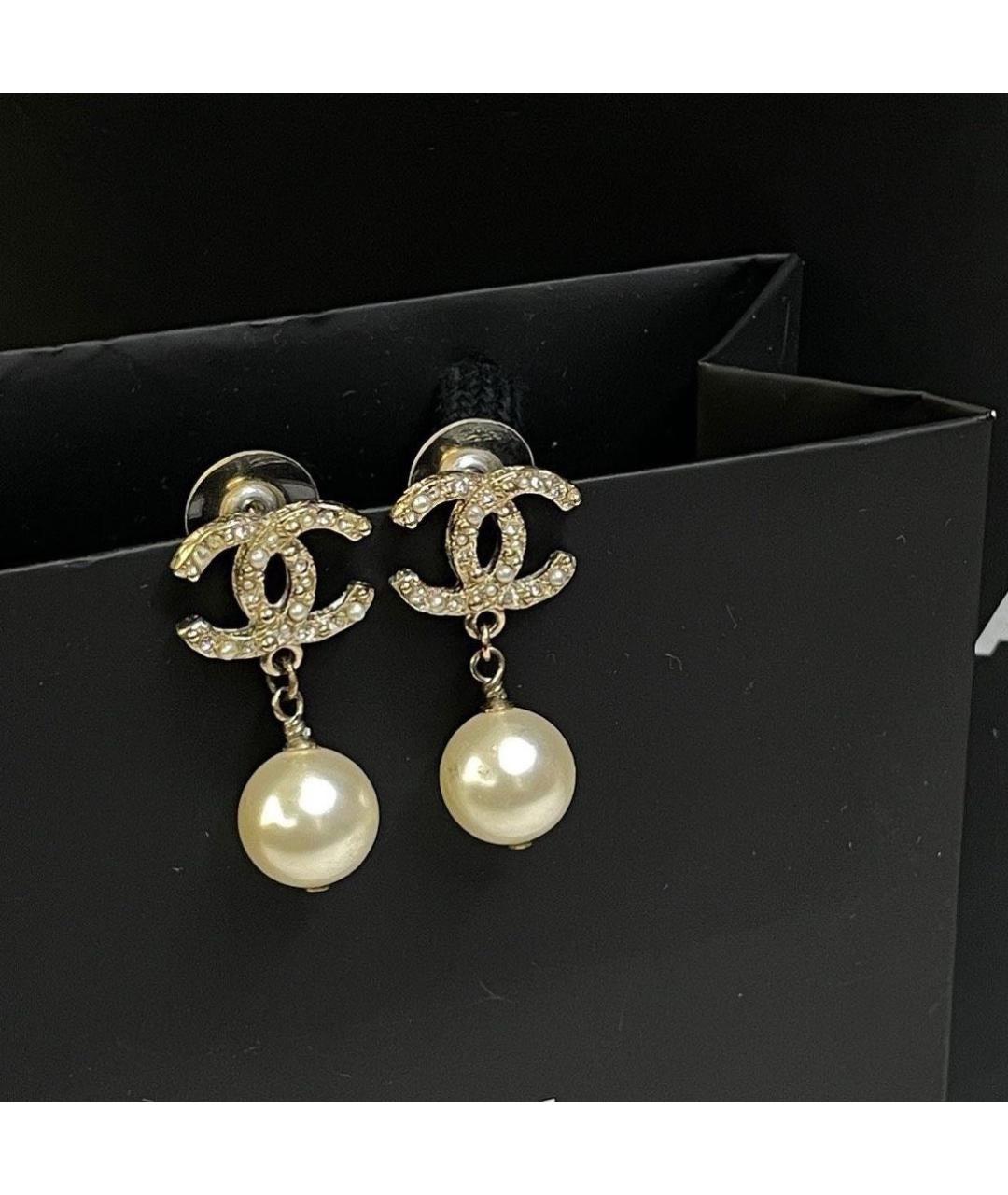 CHANEL Золотые серьги, фото 2