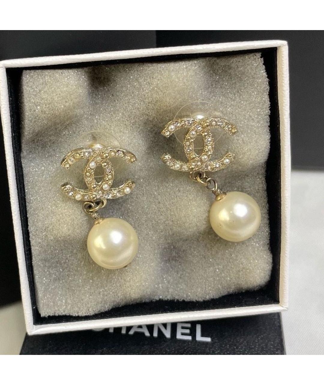 CHANEL Золотые серьги, фото 5