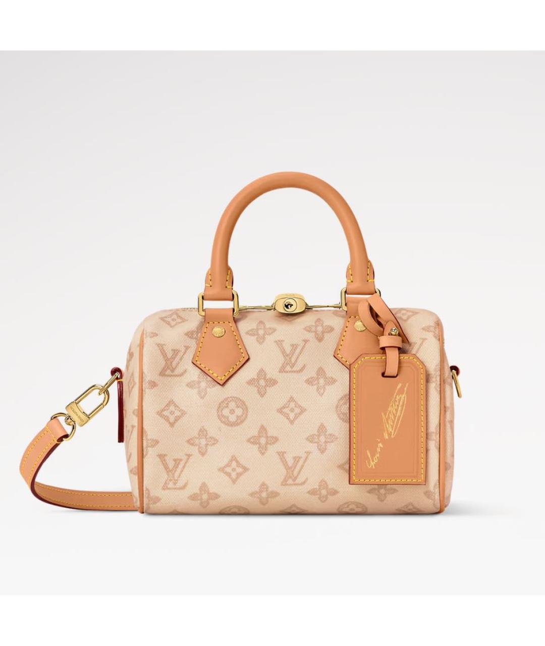 LOUIS VUITTON Бежевая сумка с короткими ручками, фото 5