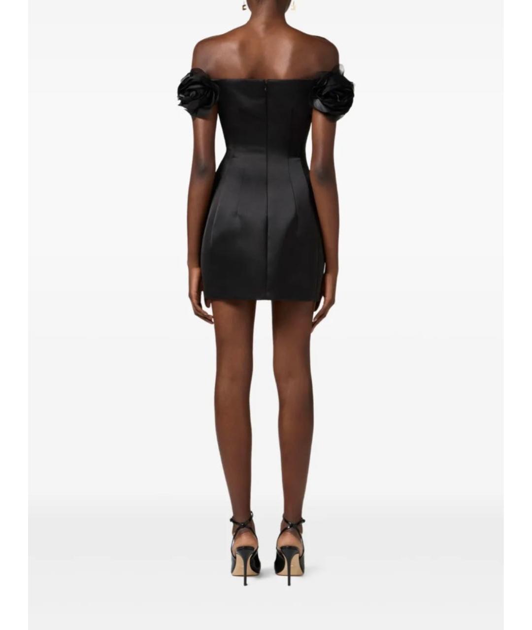 ELISABETTA FRANCHI Черное полиэстеровое коктейльное платье, фото 3