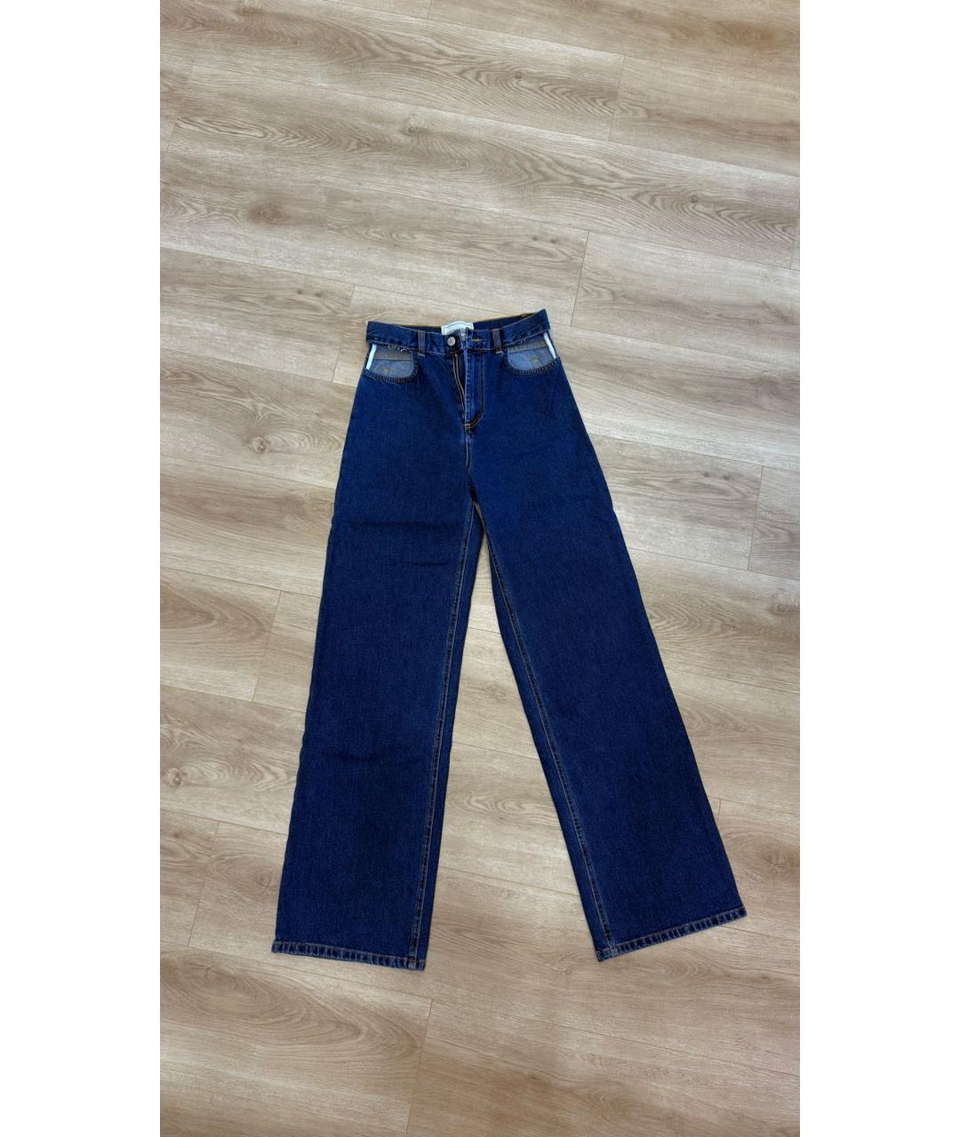 FORTE COUTURE Синие хлопковые прямые джинсы, фото 4