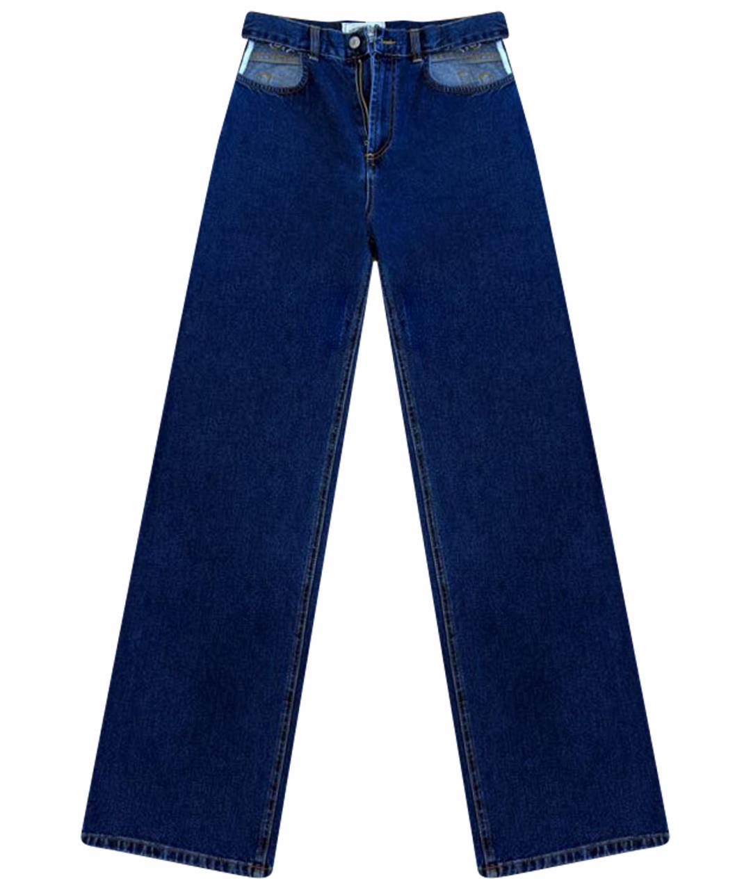 FORTE COUTURE Синие хлопковые прямые джинсы, фото 1