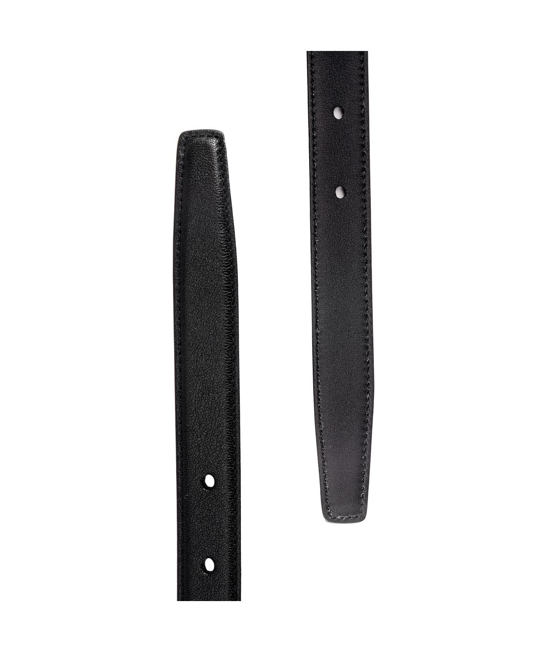 SAINT LAURENT Черный кожаный ремень, фото 4