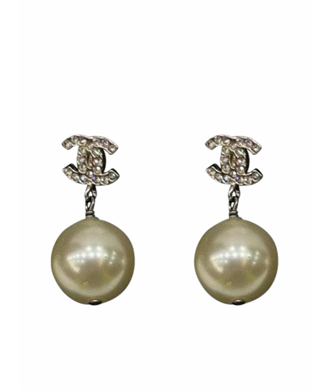 CHANEL Серебряные серьги, фото 1