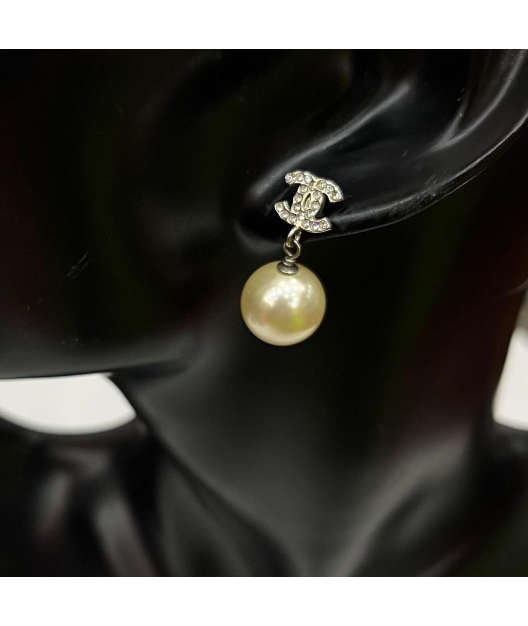 CHANEL Серебряные серьги, фото 4