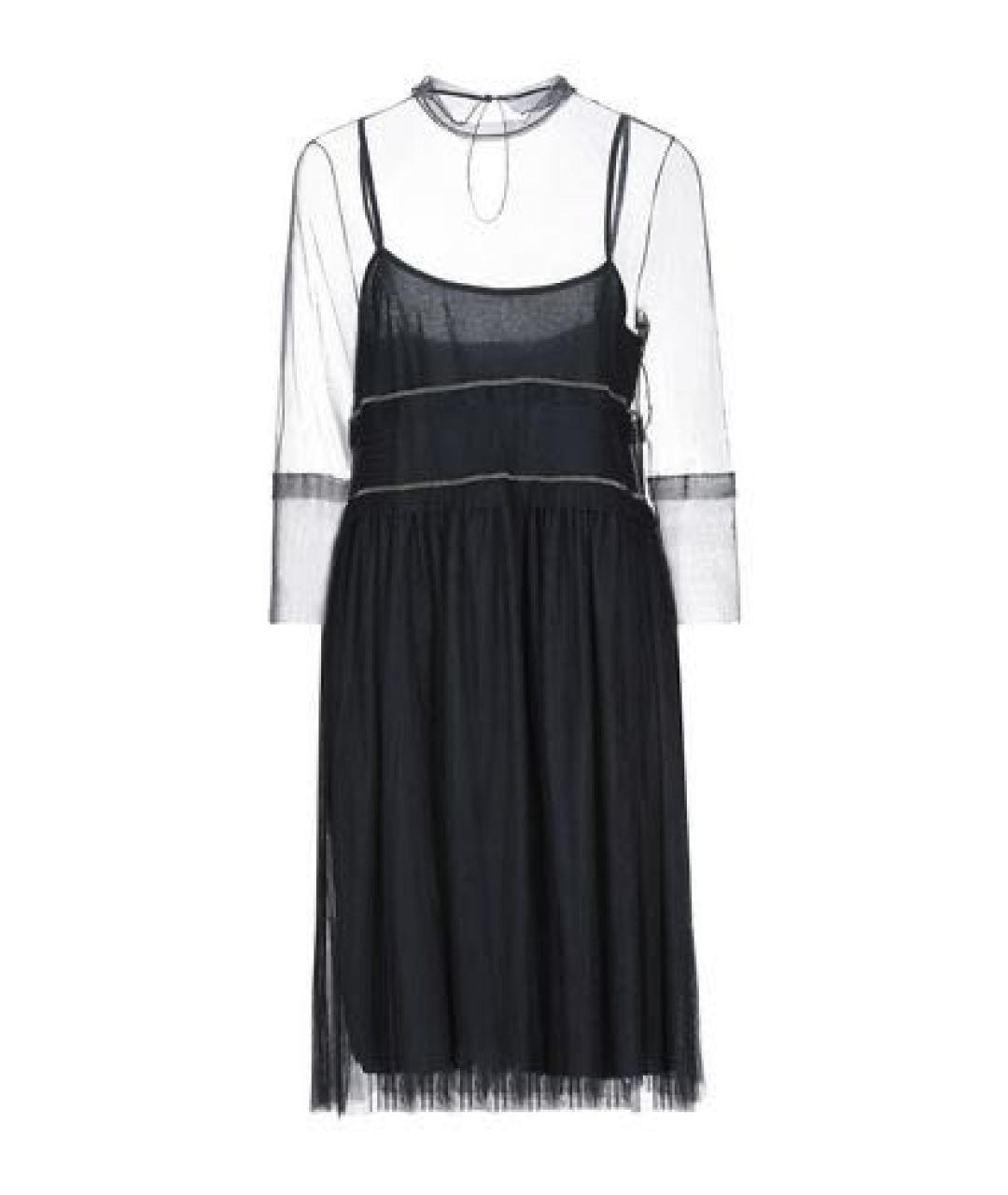 FABIANA FILIPPI Темно-синее полиэстеровое коктейльное платье, фото 1