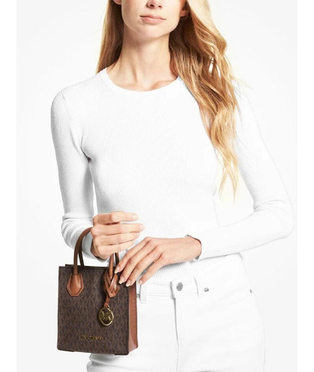 MICHAEL KORS Коричневая сумка через плечо из искусственной кожи, фото 3