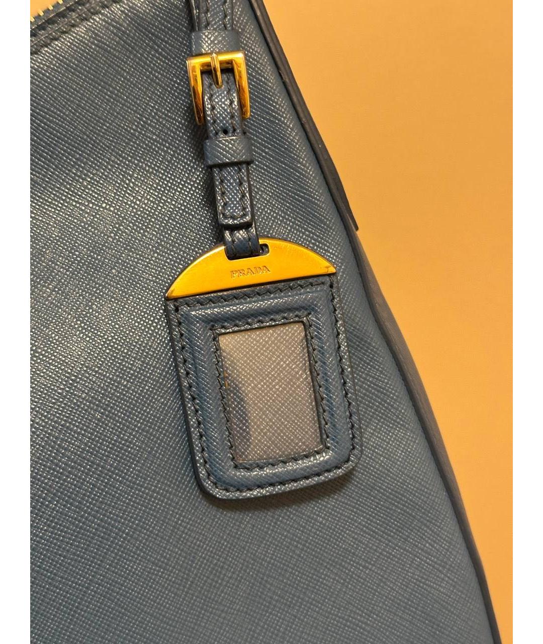 PRADA Синяя кожаная сумка через плечо, фото 6