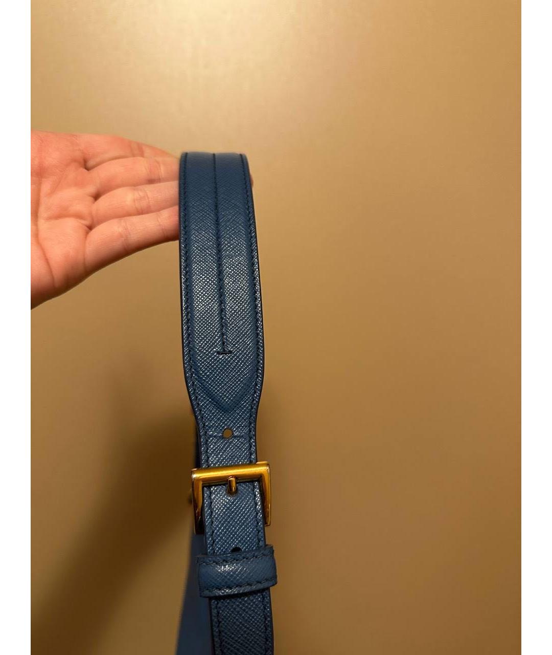 PRADA Синяя кожаная сумка через плечо, фото 7