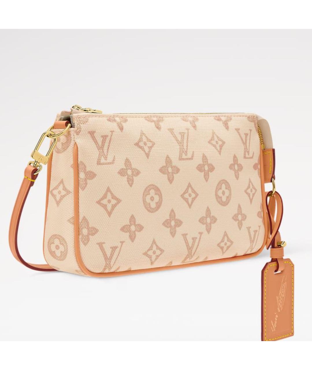 LOUIS VUITTON Бежевая сумка с короткими ручками, фото 4