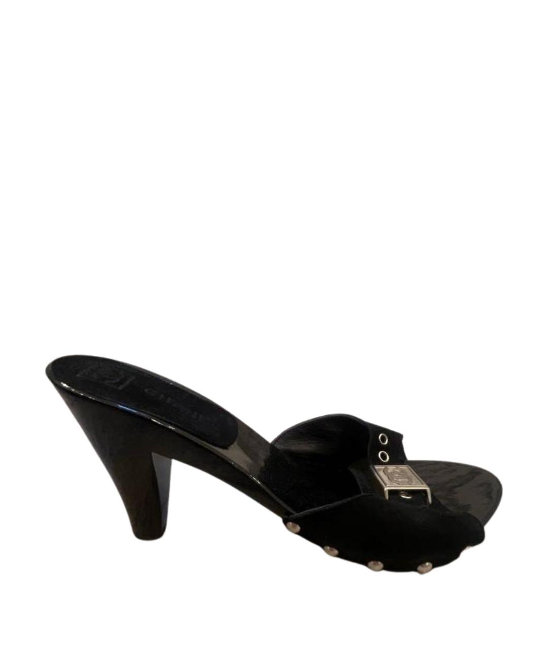 CHANEL Черные мюли, фото 1