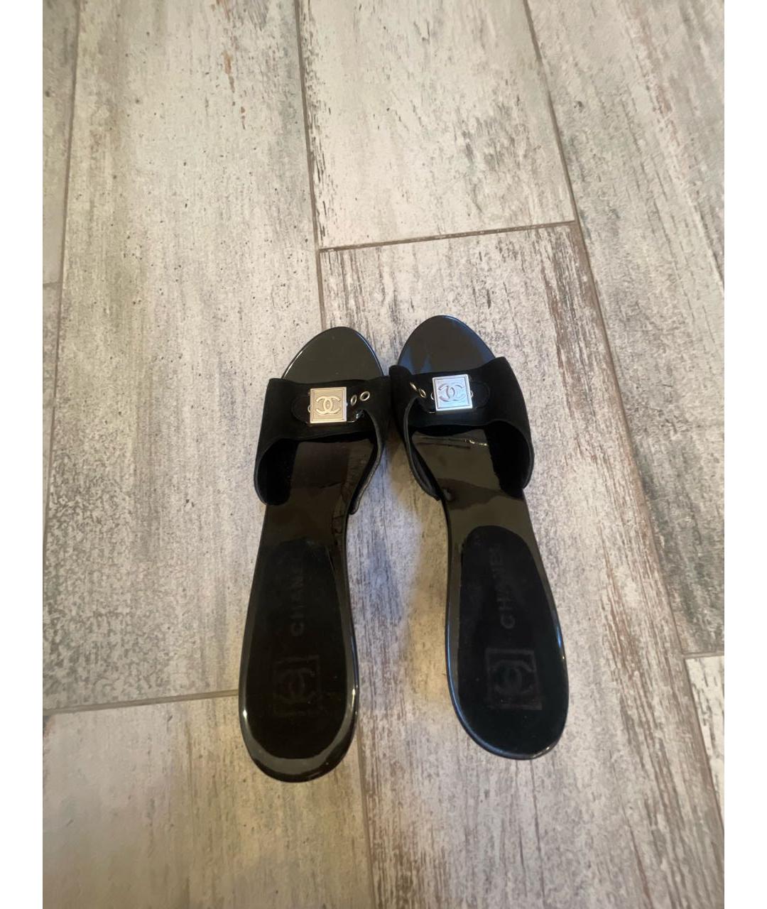 CHANEL Черные мюли, фото 3