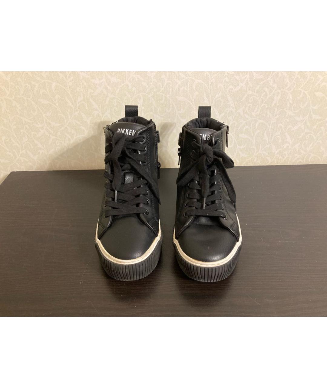 BIKKEMBERGS Черные кеды из искусственной кожи, фото 2