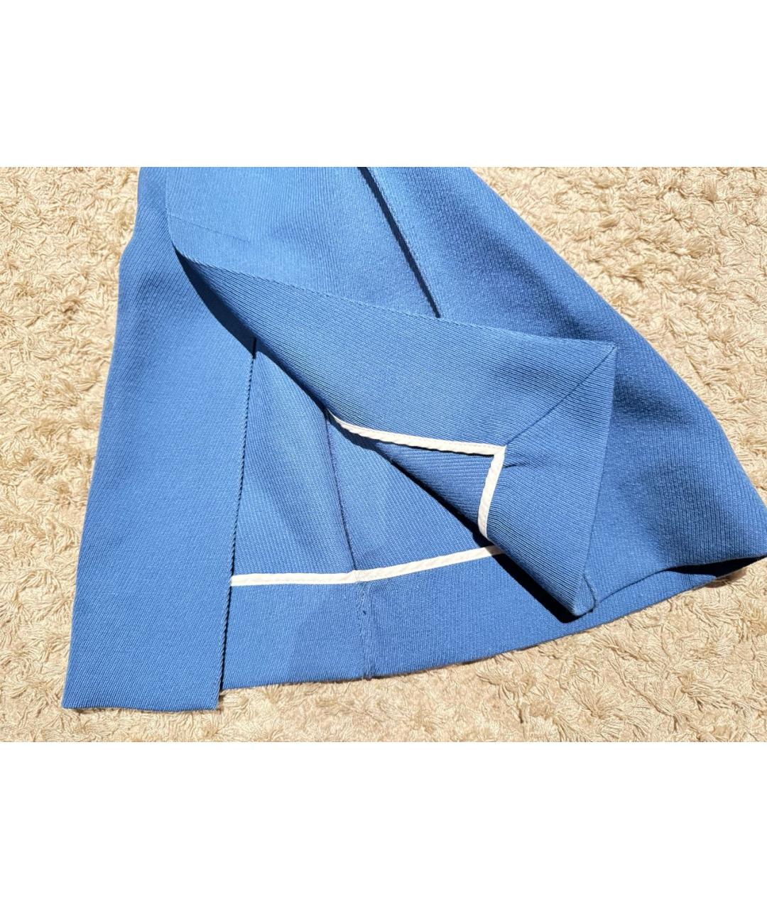 CELINE Синие шерстяные брюки широкие, фото 4