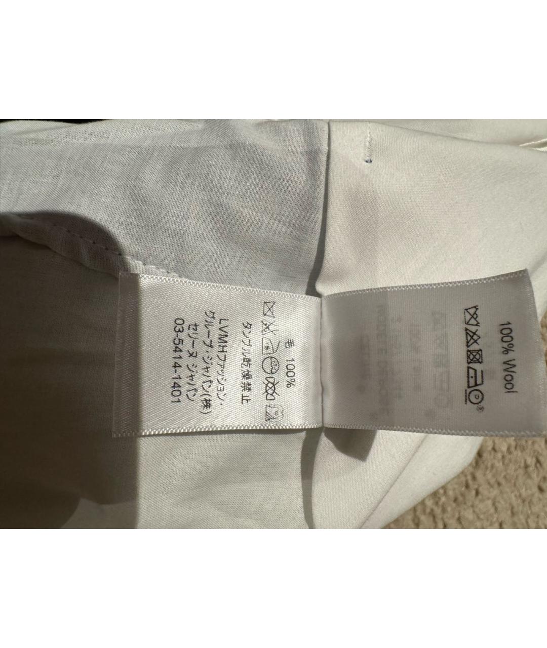 CELINE Синие шерстяные брюки широкие, фото 6