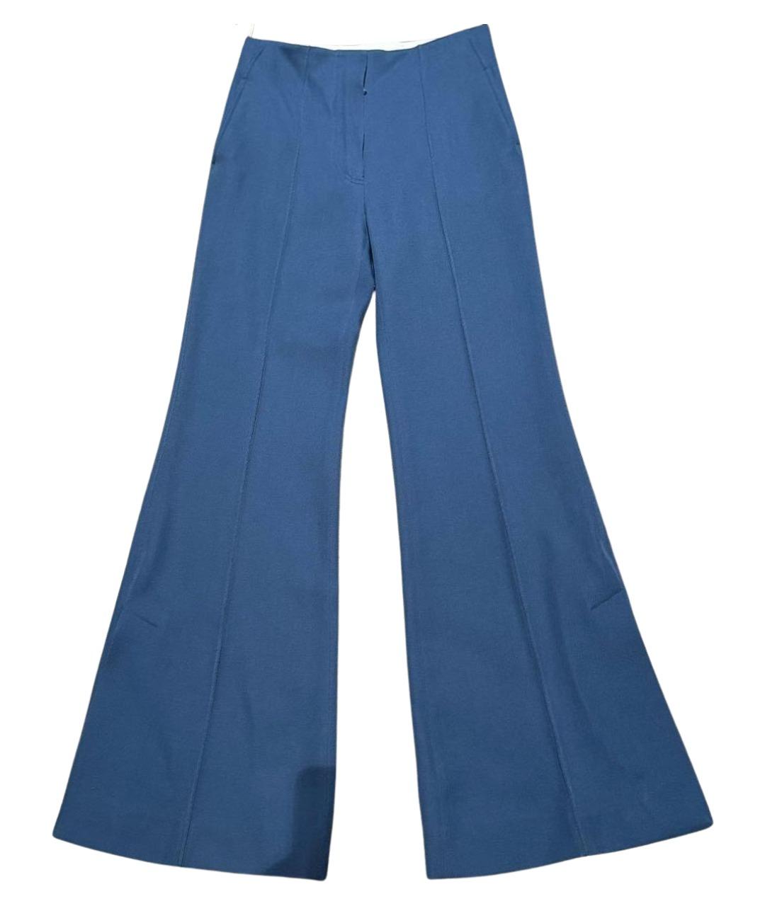 CELINE Синие шерстяные брюки широкие, фото 1