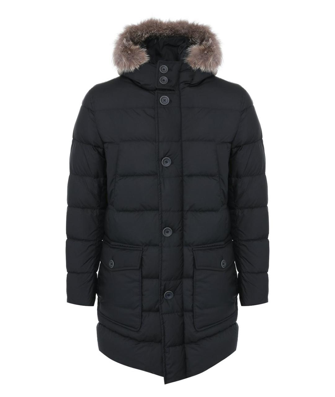 HERNO Черный полиэстеровый пуховик, фото 1