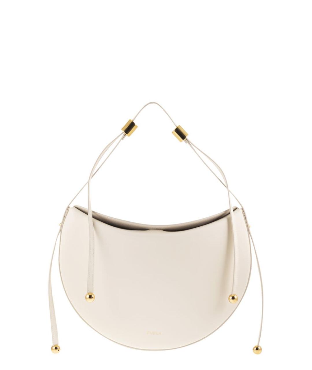 FURLA Бежевая кожаная сумка через плечо, фото 1