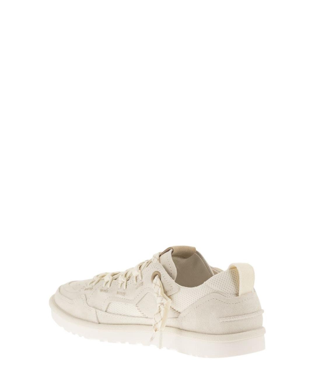 UGG AUSTRALIA Белые замшевые низкие кроссовки / кеды, фото 3