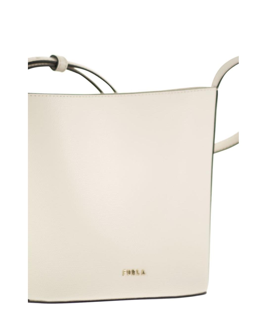 FURLA Белая кожаная сумка через плечо, фото 5