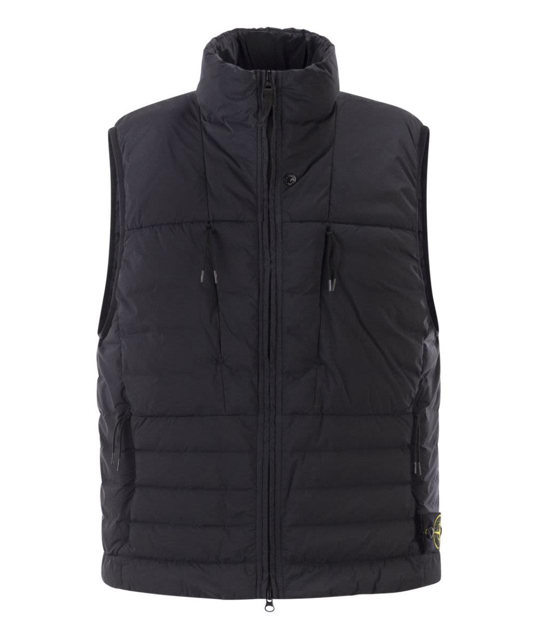 STONE ISLAND Темно-синий полиамидовый жилет, фото 1