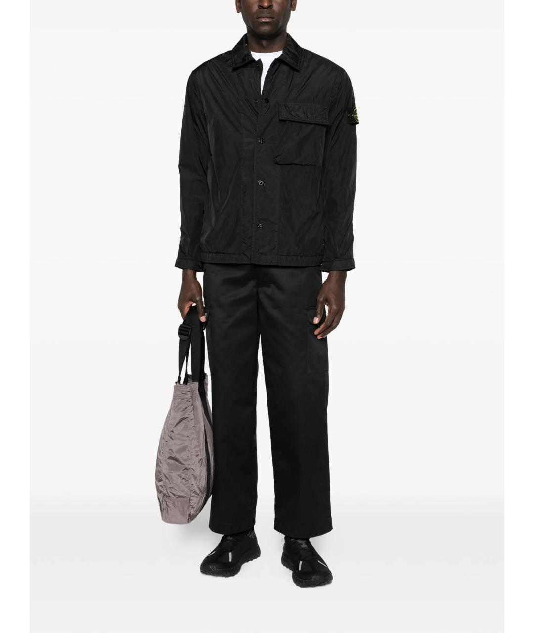 STONE ISLAND Черная полиамидовая куртка, фото 2