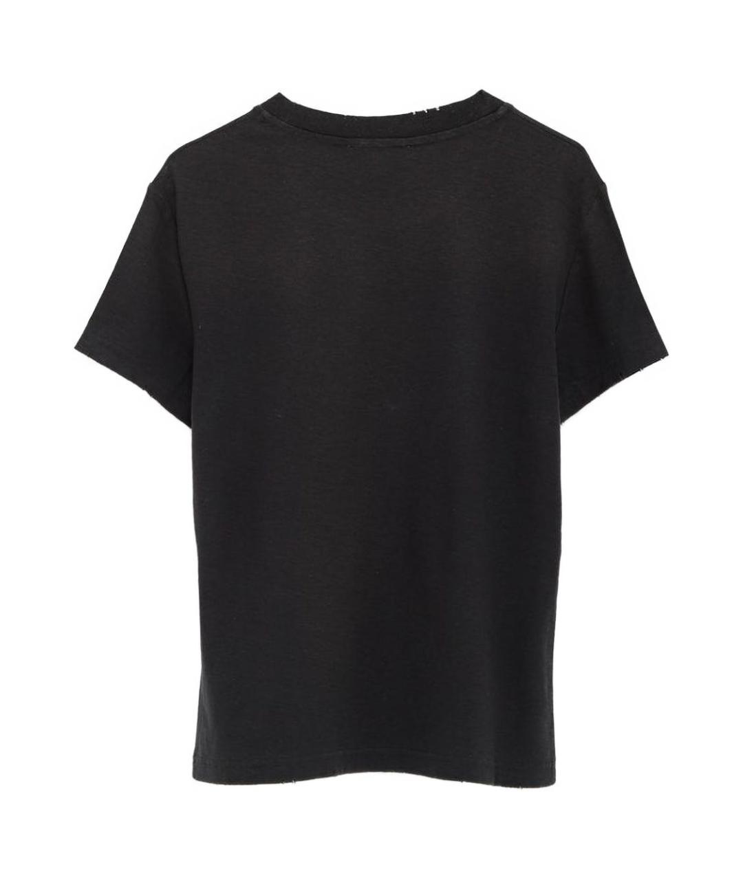 ACNE STUDIOS Черная хлопковая футболка, фото 2