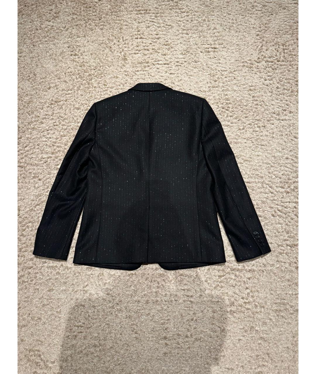 SAINT LAURENT Черный шерстяной пиджак, фото 2