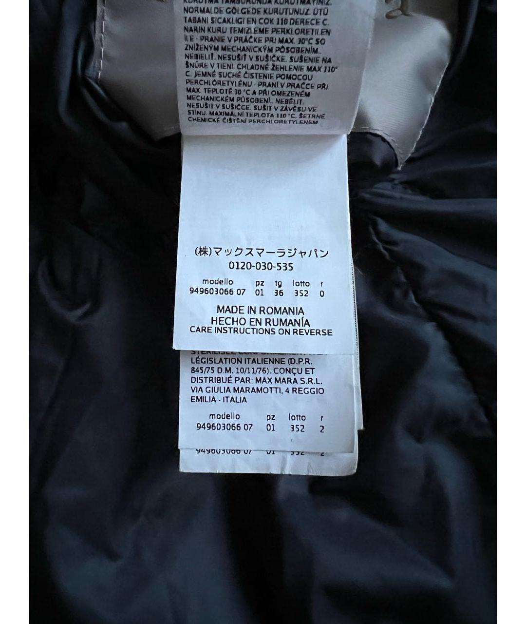 MAX MARA THE CUBE Темно-синий полиэстеровый пуховик, фото 5