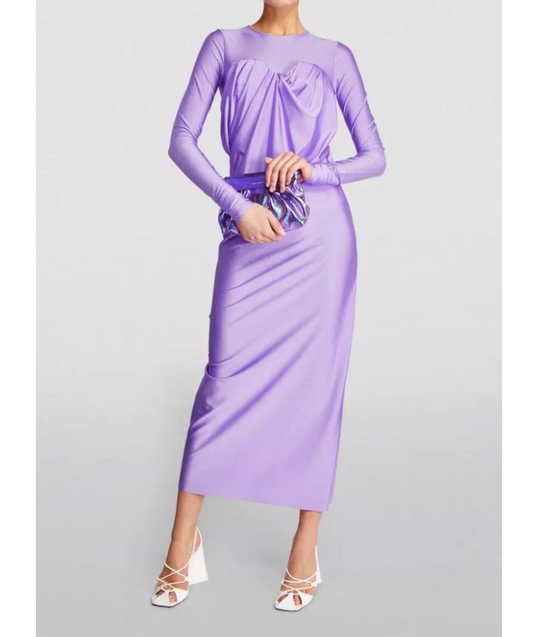 SPORTMAX Фиолетовое коктейльное платье, фото 2