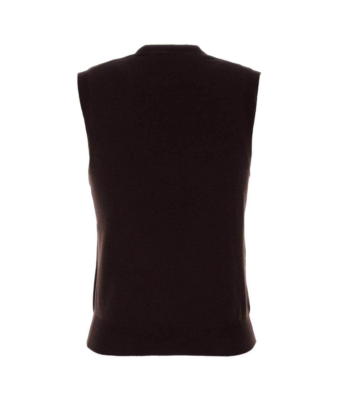 MIU MIU Коричневая шерстяная жилетка, фото 2