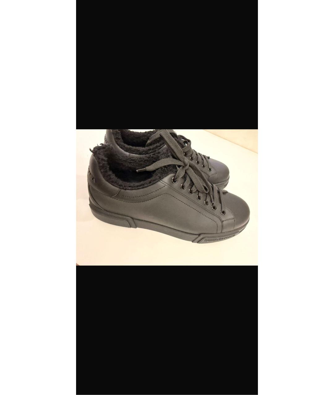 DOLCE&GABBANA Черные низкие ботинки, фото 2