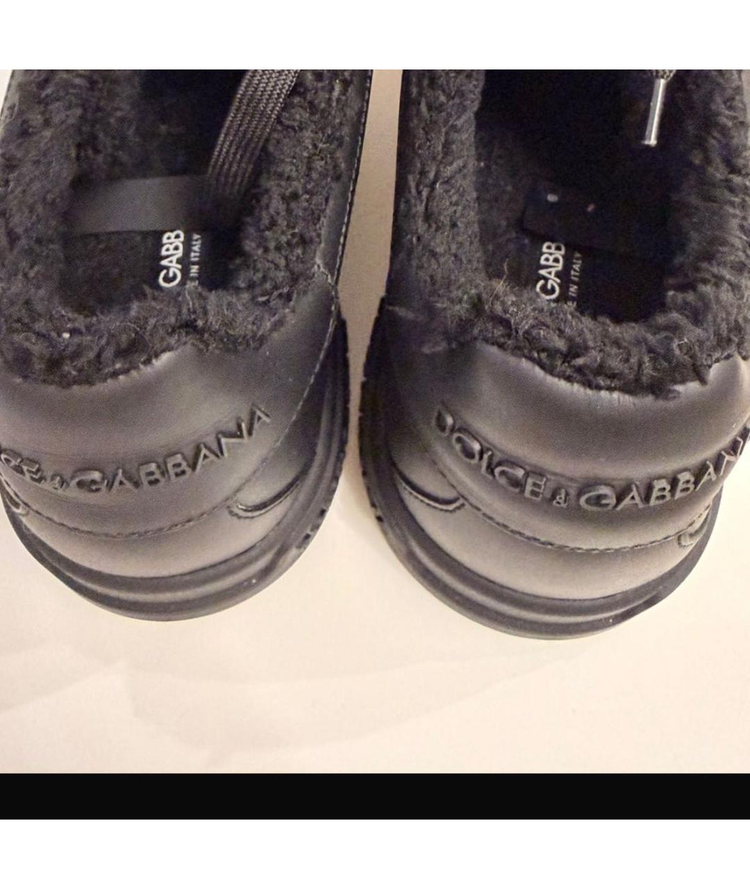 DOLCE&GABBANA Черные низкие ботинки, фото 4