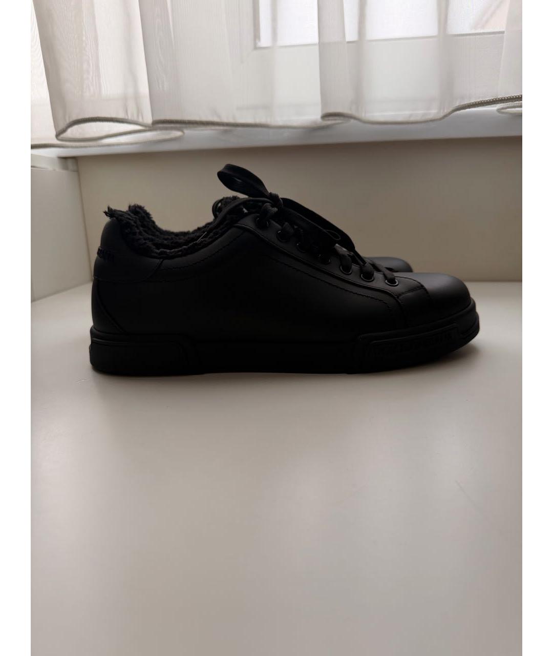 DOLCE&GABBANA Черные низкие ботинки, фото 5