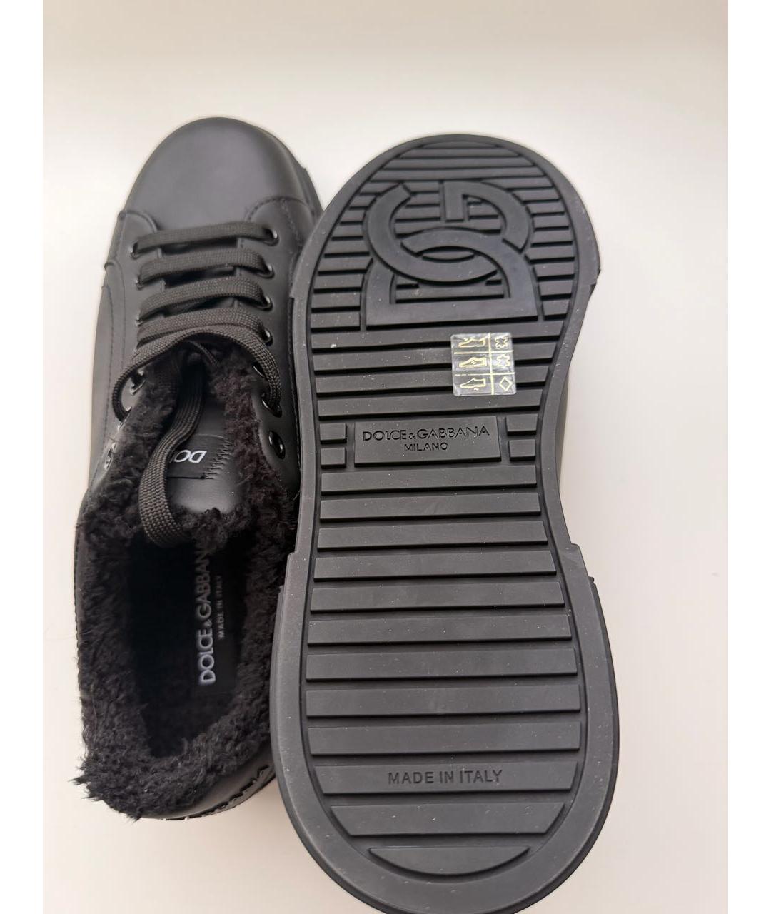 DOLCE&GABBANA Черные низкие ботинки, фото 7