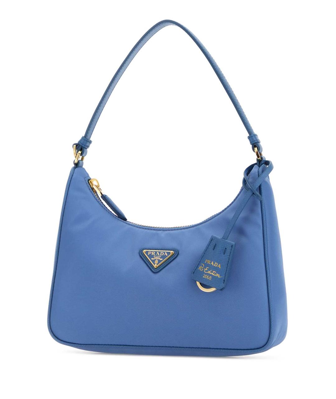 PRADA Голубая синтетическая сумка через плечо, фото 2
