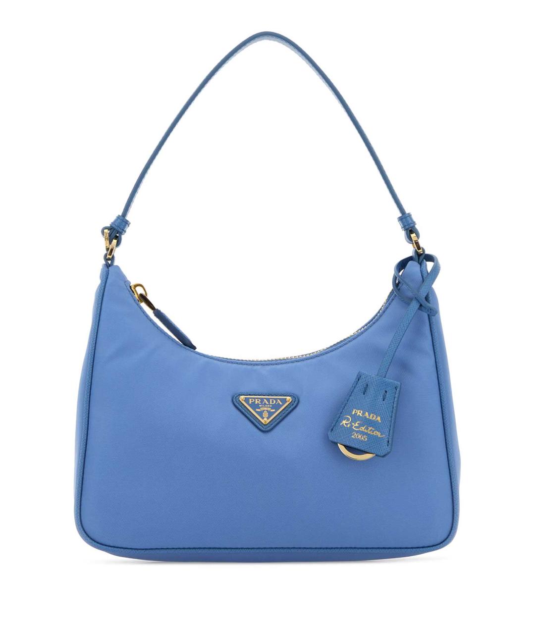 PRADA Голубая синтетическая сумка через плечо, фото 1