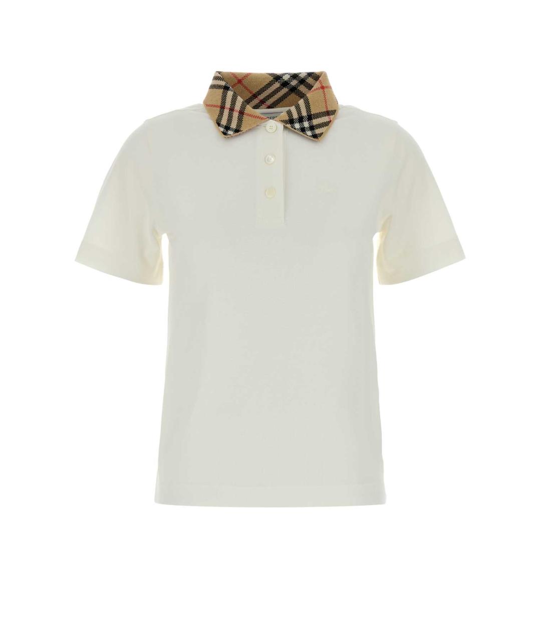 BURBERRY Белая хлопковая футболка, фото 1