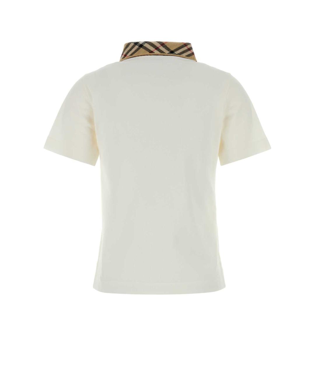 BURBERRY Белая хлопковая футболка, фото 2