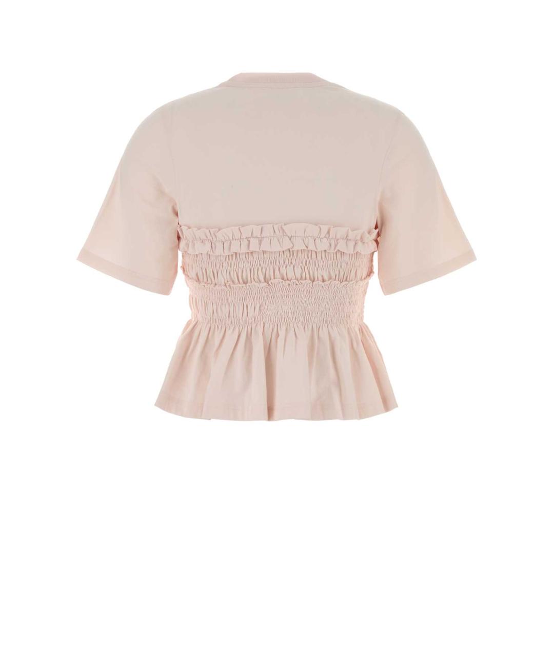 CECILIE BAHNSEN Розовая хлопковая футболка, фото 2