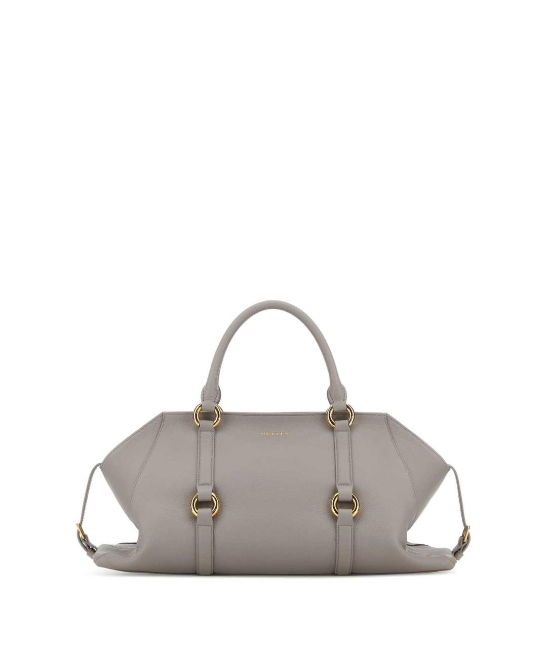 ALEXANDER MCQUEEN Серая кожаная сумка тоут, фото 1