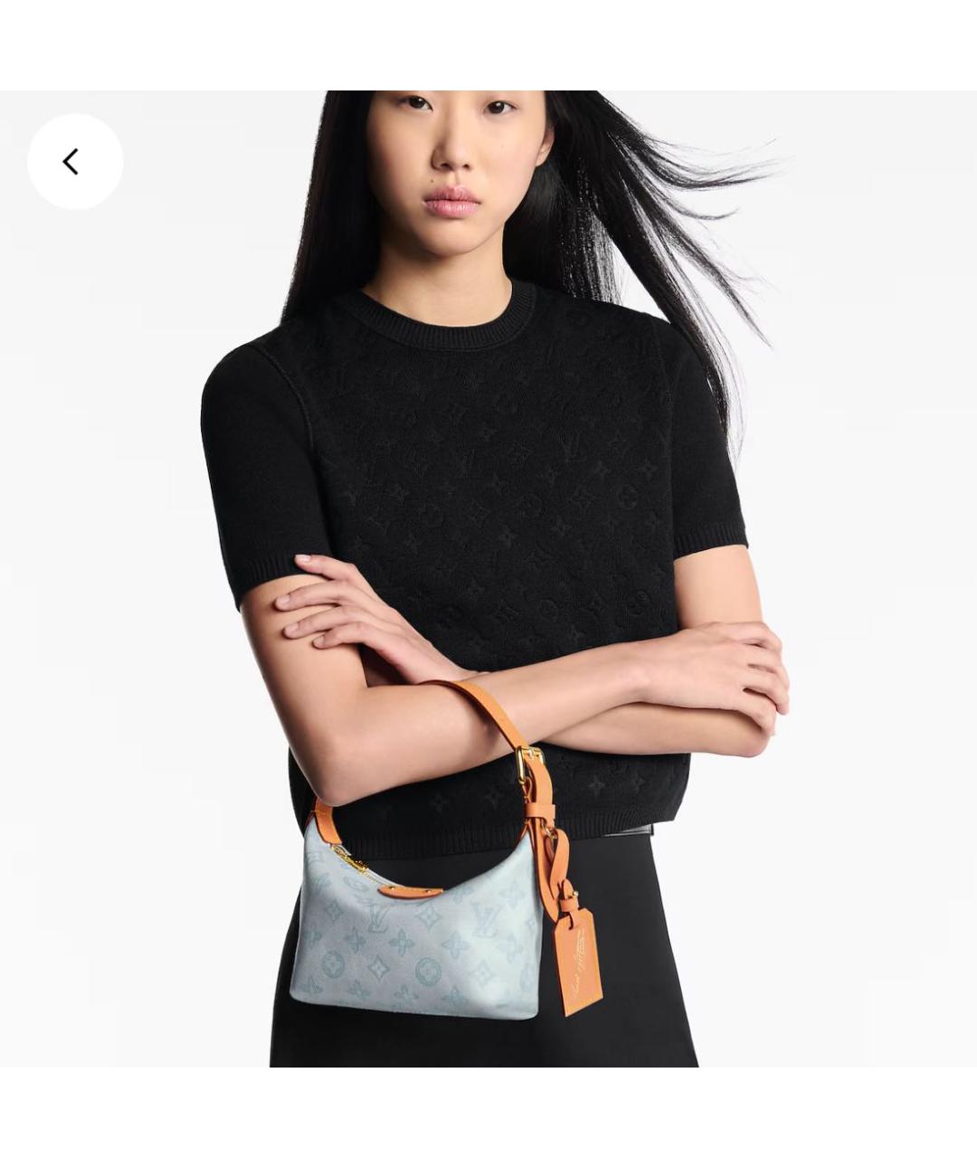 LOUIS VUITTON Голубая сумка с короткими ручками, фото 3