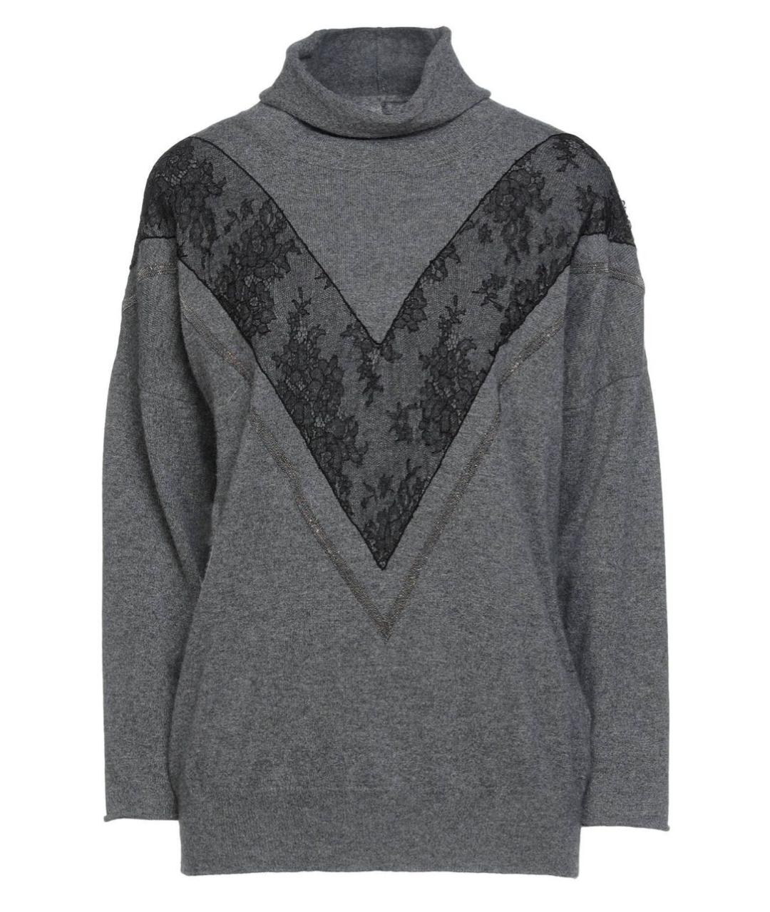 FABIANA FILIPPI Антрацитовый кашемировый джемпер / свитер, фото 1