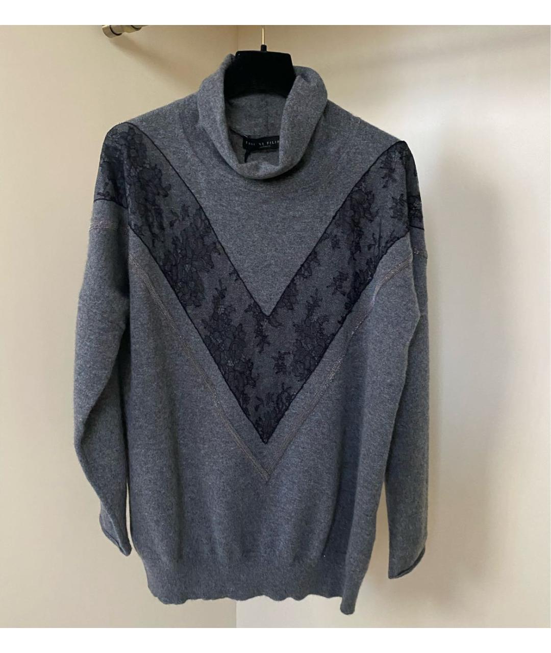 FABIANA FILIPPI Антрацитовый кашемировый джемпер / свитер, фото 4