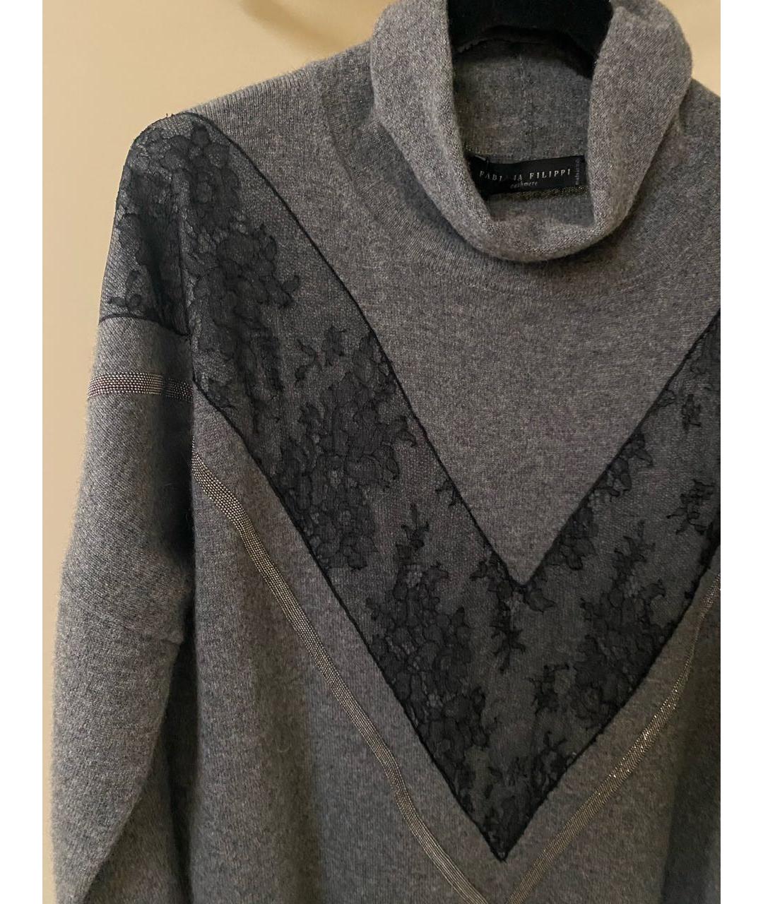 FABIANA FILIPPI Антрацитовый кашемировый джемпер / свитер, фото 5