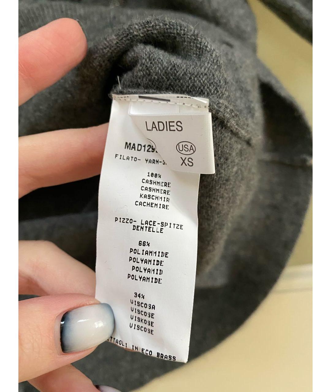 FABIANA FILIPPI Антрацитовый кашемировый джемпер / свитер, фото 7