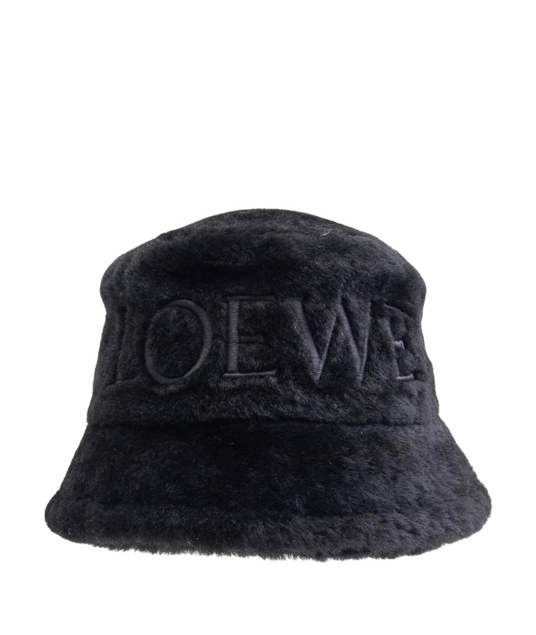 LOEWE Черная шерстяная шляпа, фото 1