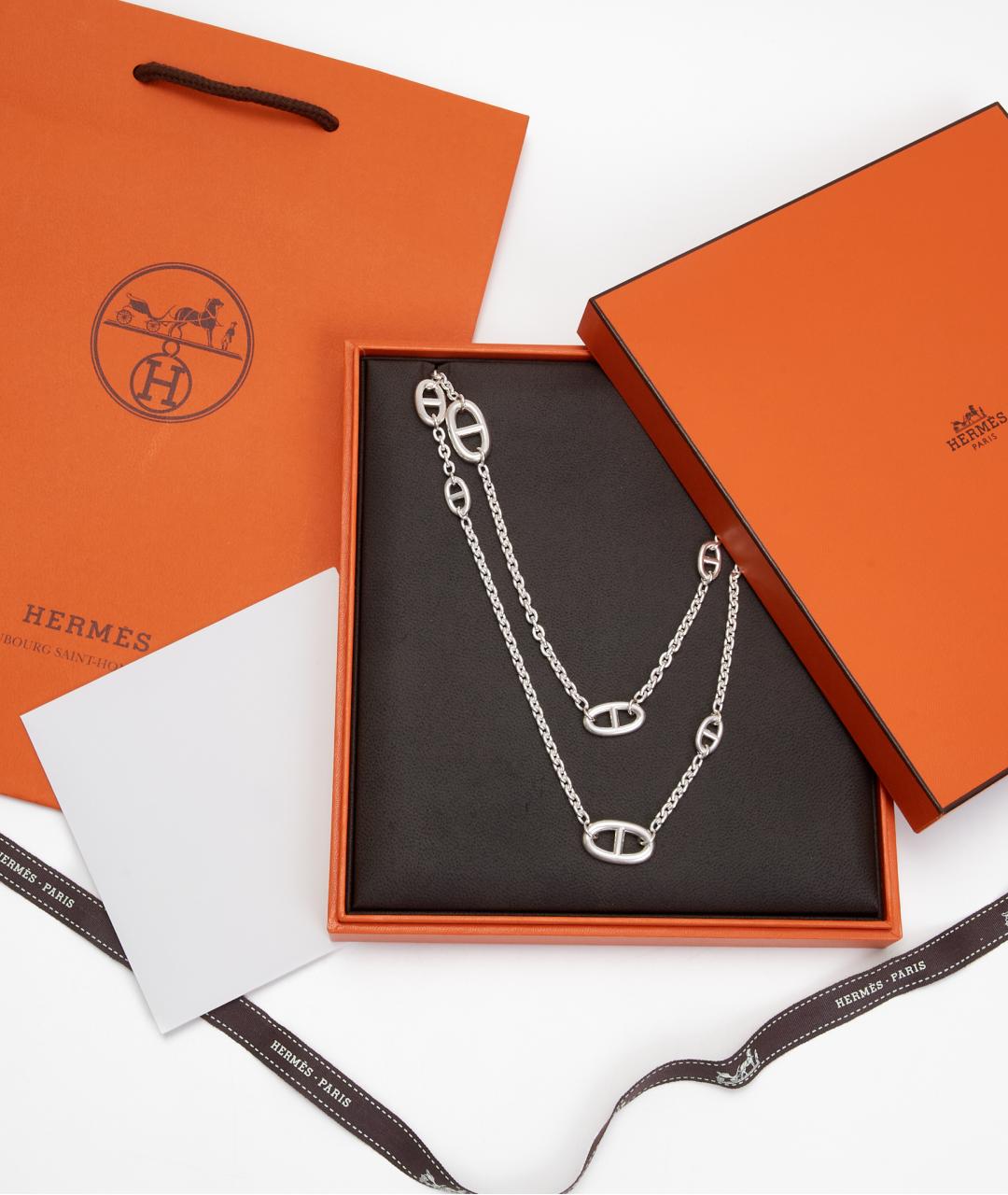 HERMES Серебряная серебряная цепочка, фото 3